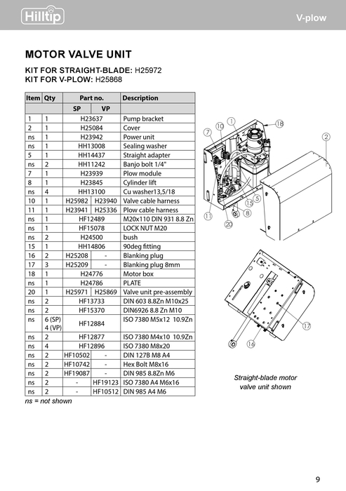 Valve cable harness SP