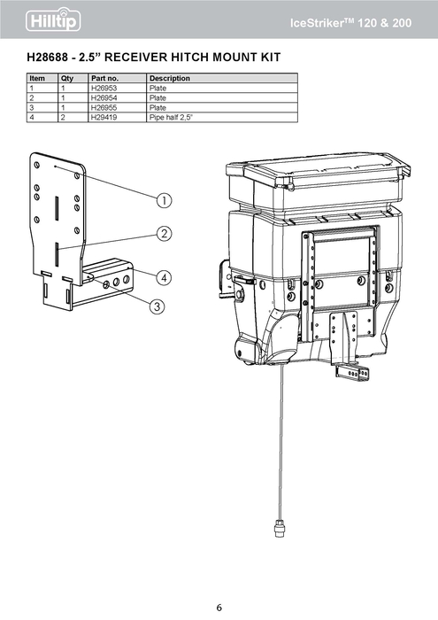 25 Receiver hitch mount kit