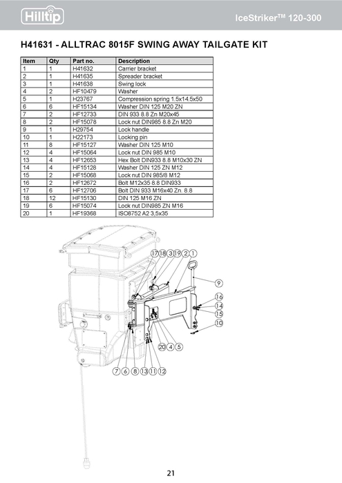 Alltrac 8015F Abschwenkbarer Montagesatz