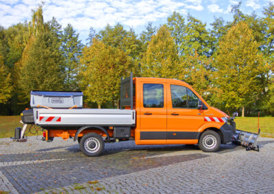 MAN TGE Winterdienst Umbau HWNtec – Seitenansicht Doppelkabine mit Pritsche