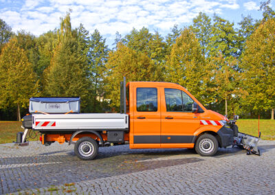 MAN TGE Winterdienst Umbau HWNtec – Seitenansicht Doppelkabine mit Pritsche