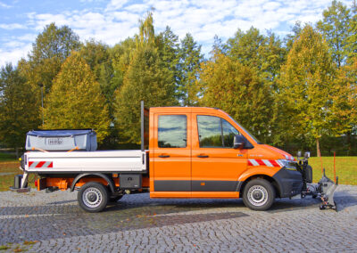 MAN TGE Winterdienst Umbau HWNtec – Seitenansicht Doppelkabine mit Pritsche