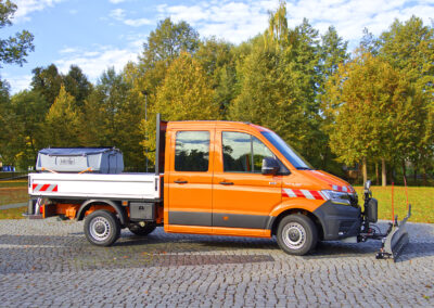 MAN TGE Winterdienst Umbau HWNtec – Seitenansicht Doppelkabine mit Pritsche
